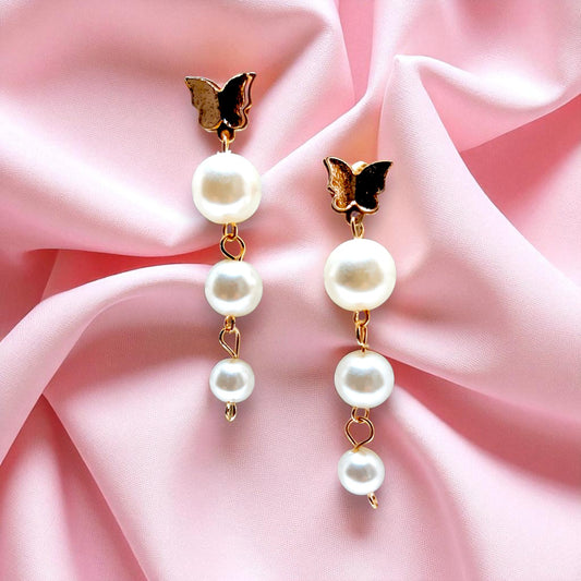 Pearl Flutter Drop Earrings