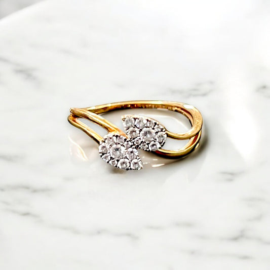 Elysian Leaf Dual-Tone Ring