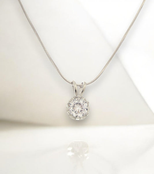 Solitaire Zirconia Necklace