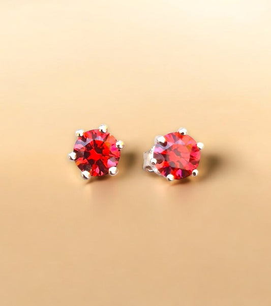 Fiery Red Studs
