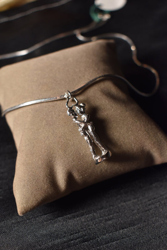 Lovers in Silver Necklace