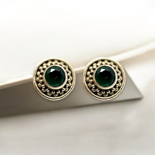 Green Onyx Studs