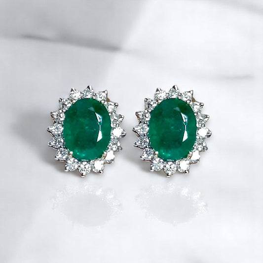 Emerald Green Studs