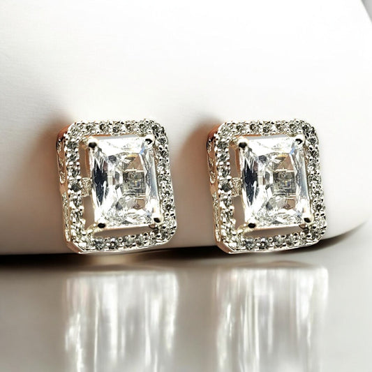 Emerald Cut Studs