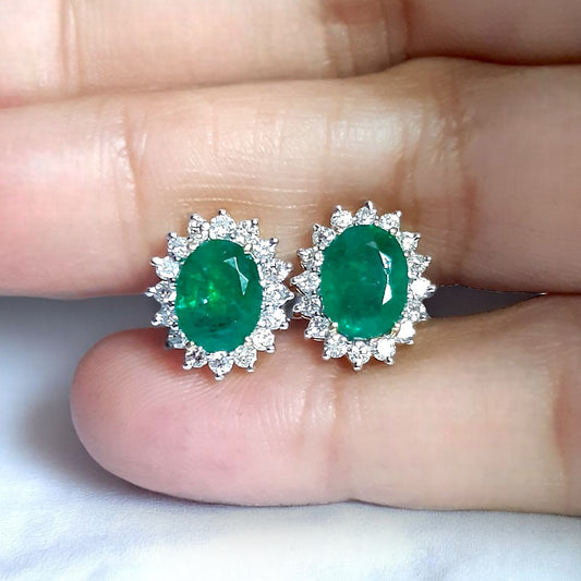 Emerald Green Studs