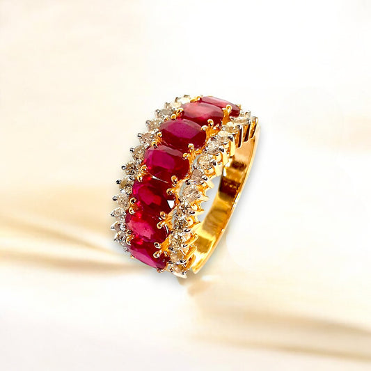 Crimson Royale Statement Ring