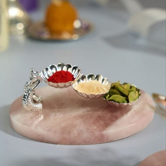 Mayur Tilak Tray 925 Silver