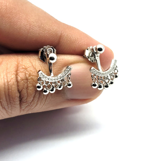 Magic Silver Ball Earrings