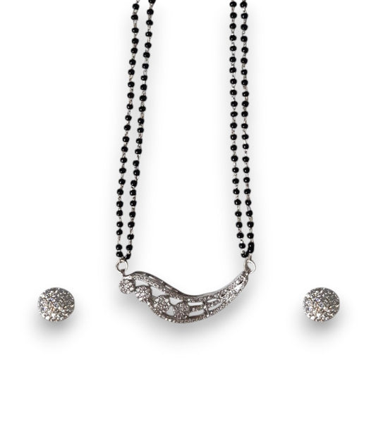 Nayra Silver Bloom Mangalsutra Set