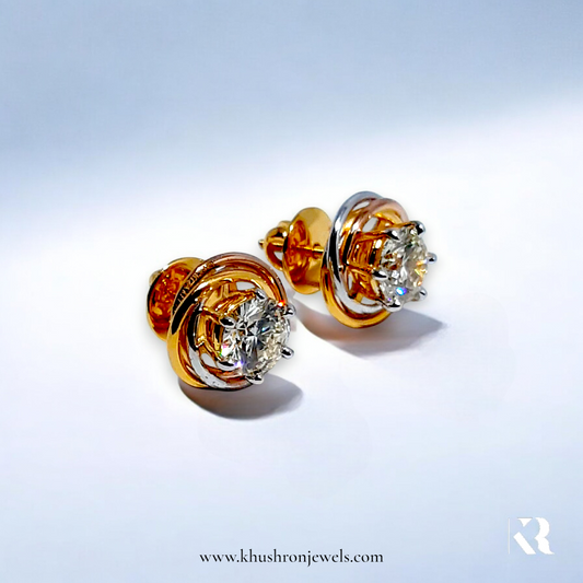 Two-Tone Solitaire Studs