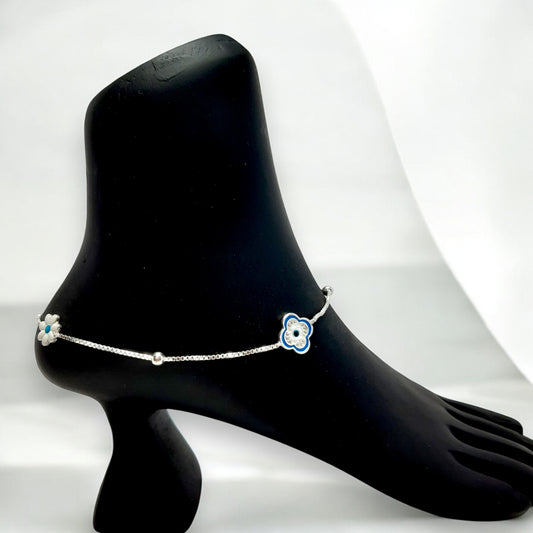 Floral Charm Anklet