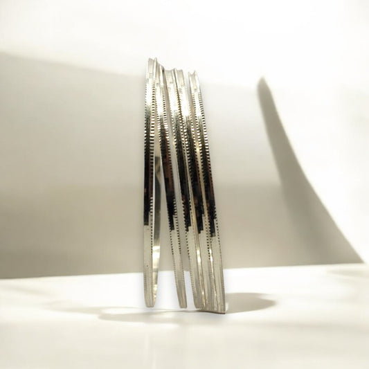 Minimalist Silver Bangles