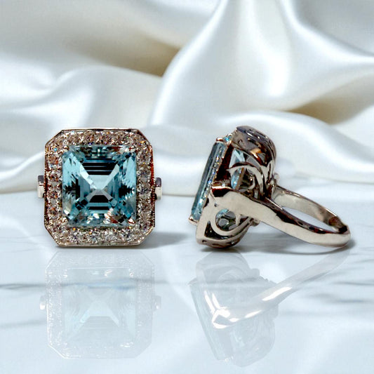 Aqua Blue Topaz Ring