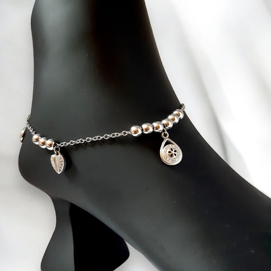 Heart & Drop Anklet