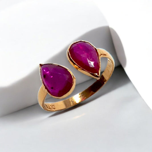 Twin Flame Ruby Ring