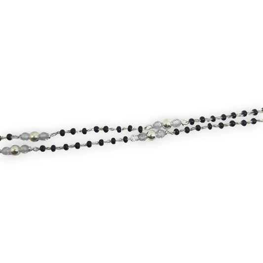 Midnight Whisper Silver Anklet