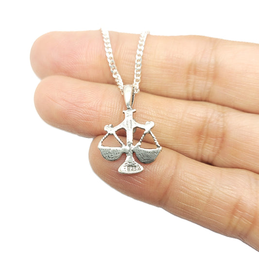 Libra Zodiac Pendant with Chain