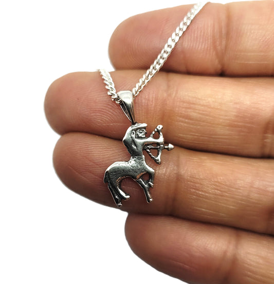 Sagittarius Zodiac Pendant with Chain