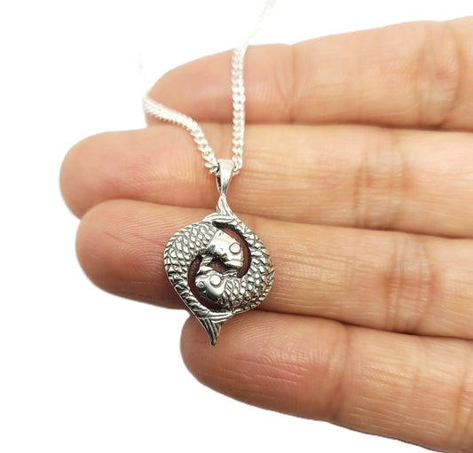 Pisces Zodiac Pendant with Chain