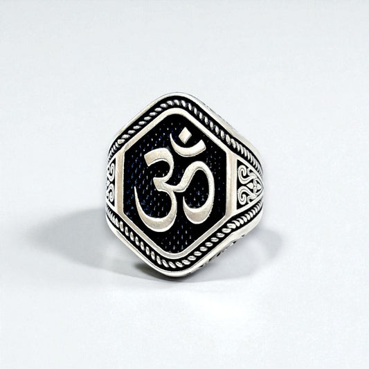 Trinity Om Shield Ring