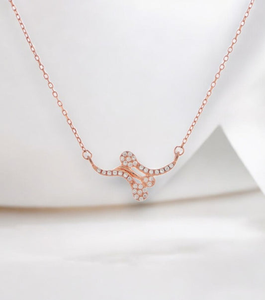 Twirling Rose Gold Necklace