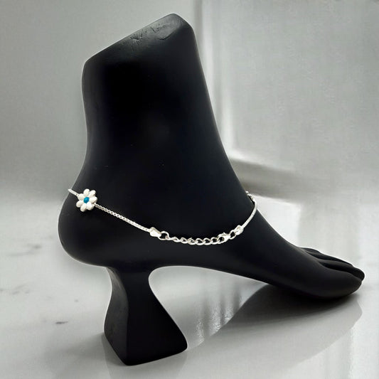 Floral Charm Anklet