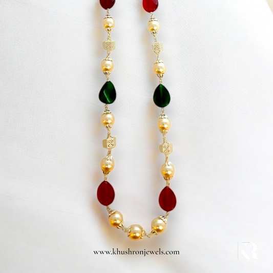 Golden Pearl Bead Necklace