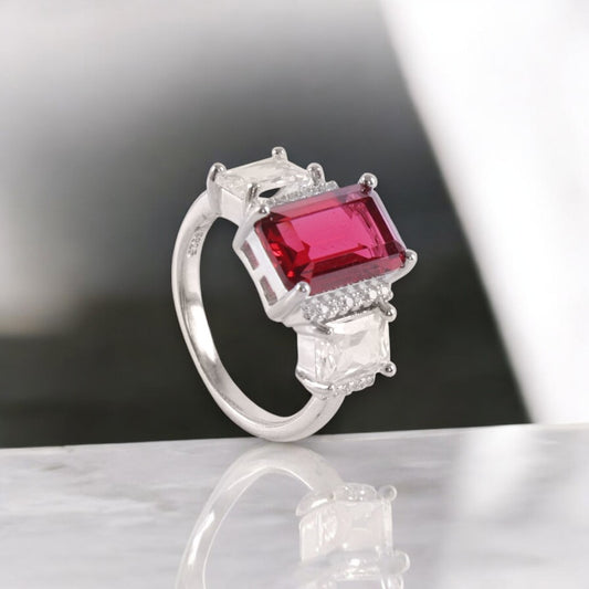 Bold Red Statement Ring