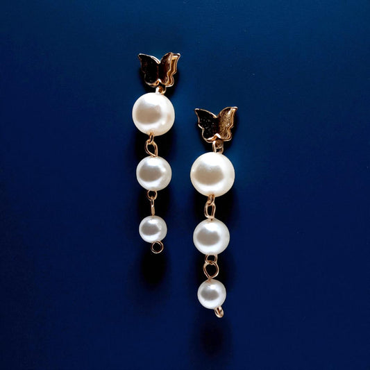 Pearl Flutter Drop Earrings