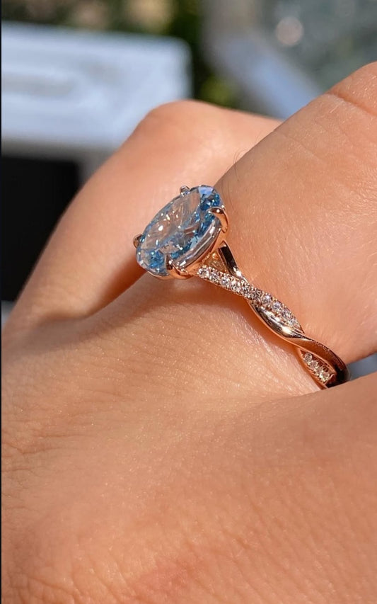 Queen Blue Topaz Ring