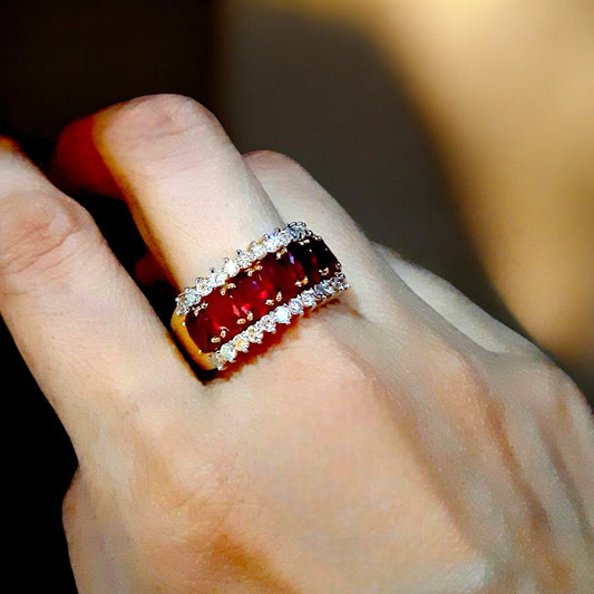 Crimson Royale Statement Ring