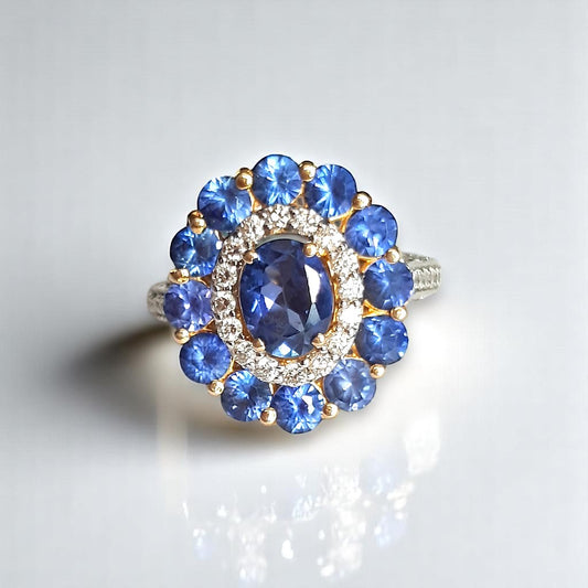 Royal Blue Sapphire Cocktail Ring