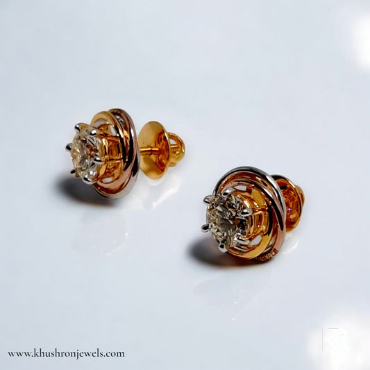 Two-Tone Solitaire Studs