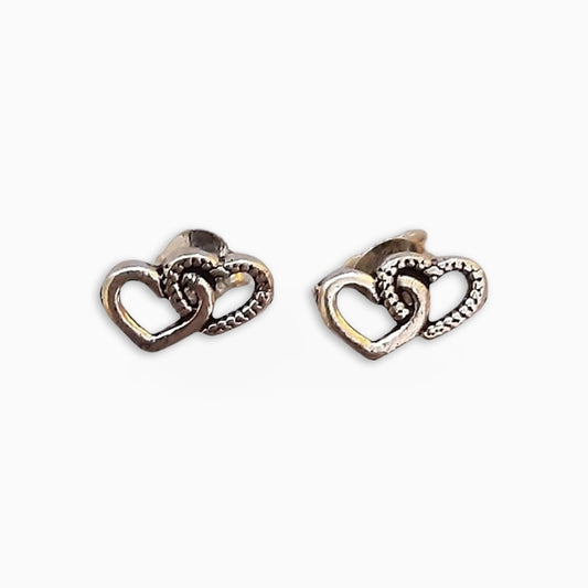 Romantic Double Heart Studs