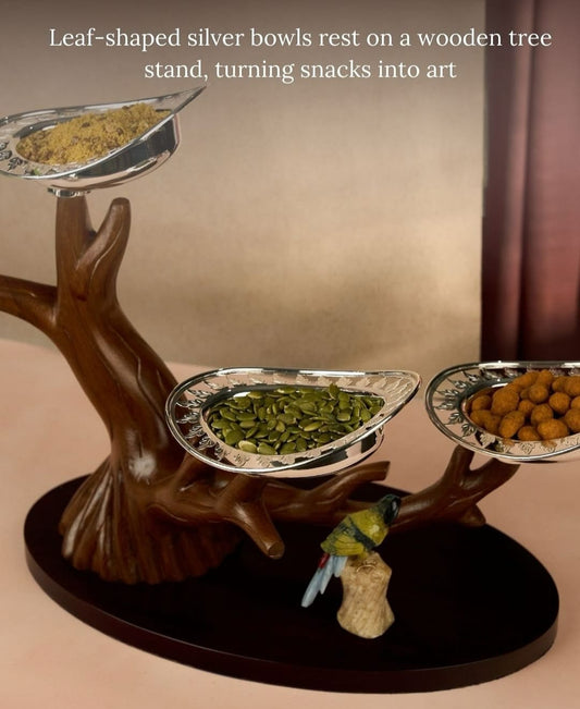 Handcrafted 925 Silver Snack Tray