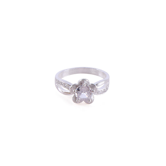 Floral Charm Zirconia Ring