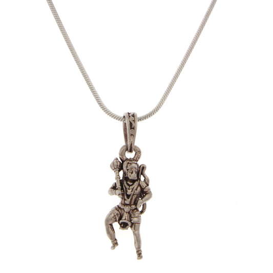 Mighty Hanuman Silver Pendant - Men