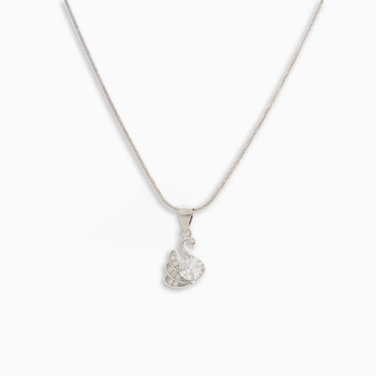 Swan Pendant Necklace with Chain