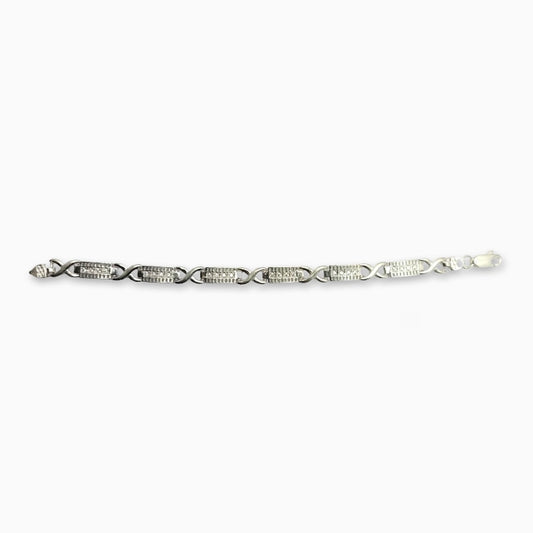 Infinity Link Zirconia Bracelet for Men