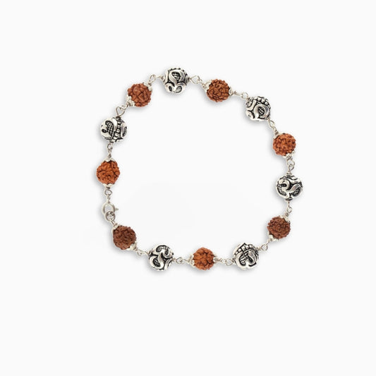 Sacred Om Rudraksha Bracelet - Men