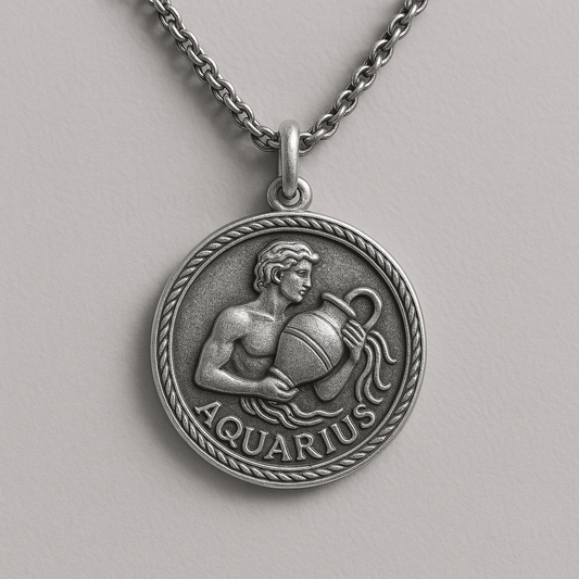 Aquarius Zodiac Pendant