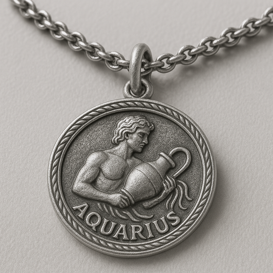 Aquarius Zodiac Pendant