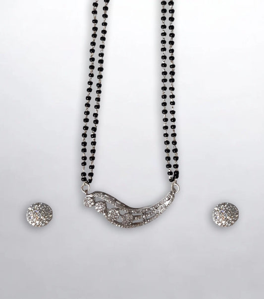 Nayra Silver Bloom Mangalsutra Set